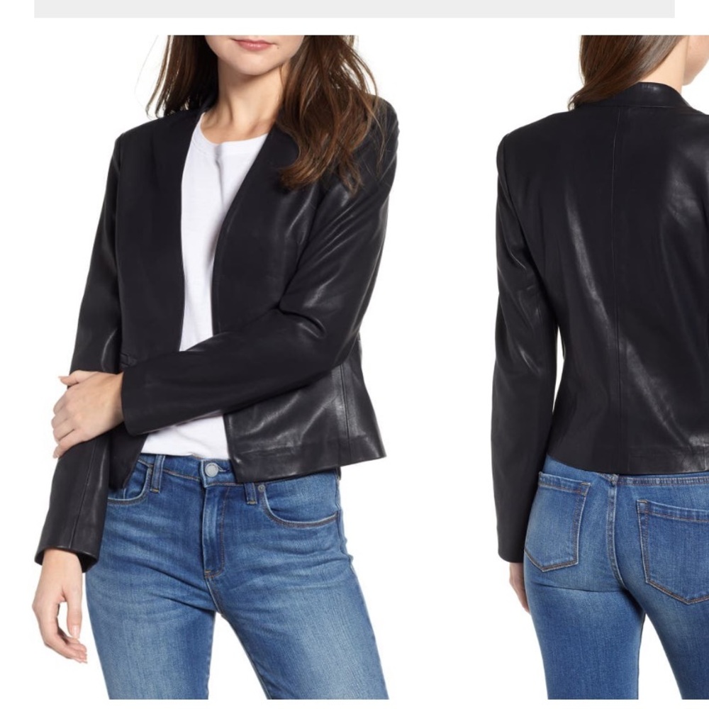 BLANKNYC Faux Leather Blazer